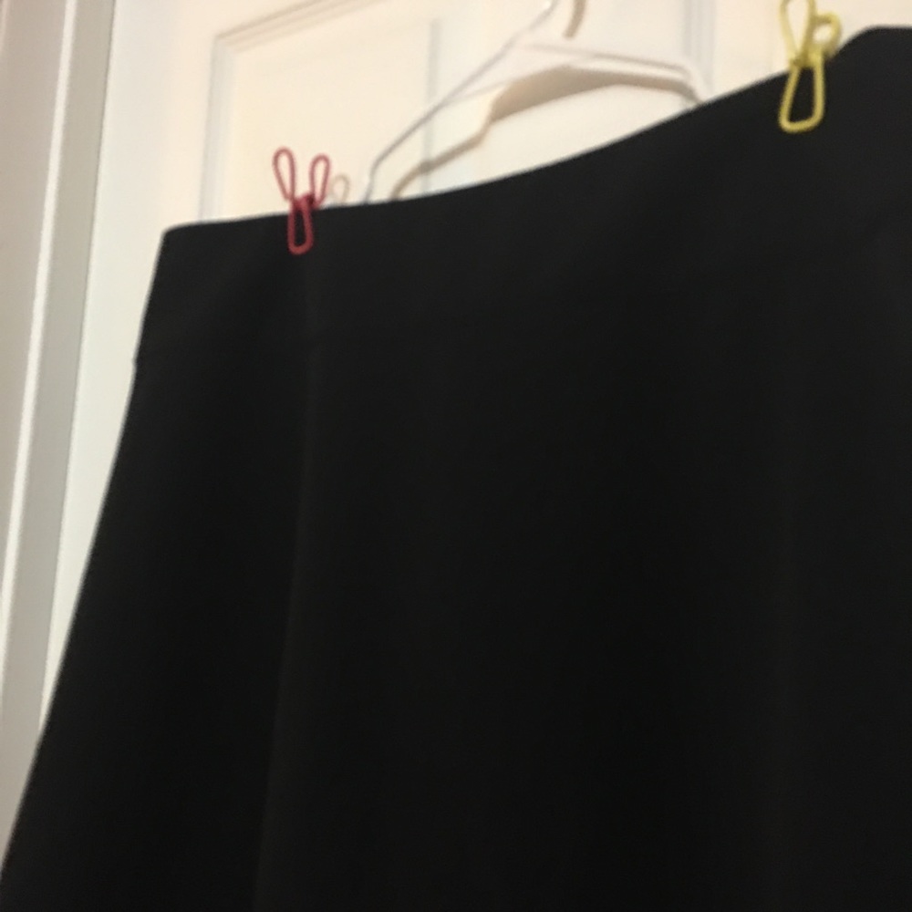 2/$15 Black A-line skirt with flowers at hem - Picture 3 of 13